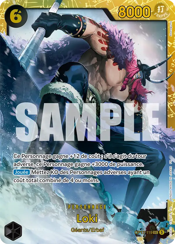 Loki (Secret Rare) · The World's Strongest Warriors OP17-119 · FR