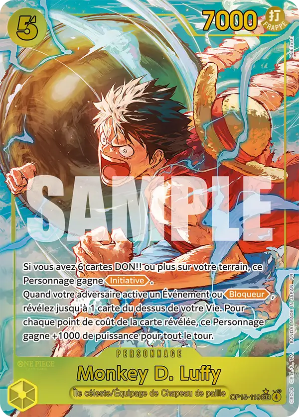 Monkey.D.Luffy (OP15-119) (Alternate Art · Secret Rare) (Monkey D. Luffy (Alternate Art · Secret Rare)) · Adventure on Kami's Island OP15-119 · FR