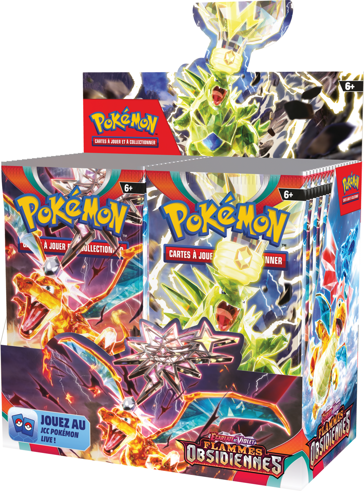 Display 36 boosters Pokémon Écarlate et Violet Flammes Obsidiennes EV03 – version française