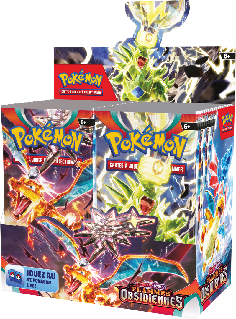 Display 36 boosters Pokémon Écarlate et Violet Flammes Obsidiennes EV03 – version française