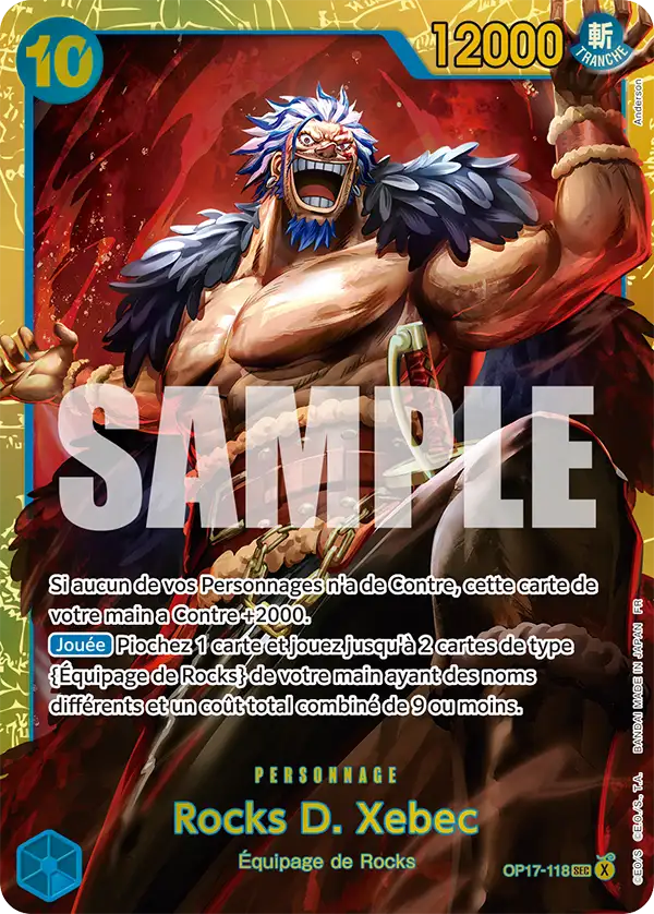 Rocks.D.Xebec (Secret Rare) (Rocks D. Xebec (Secret Rare)) · The World's Strongest Warriors OP17-118 · FR
