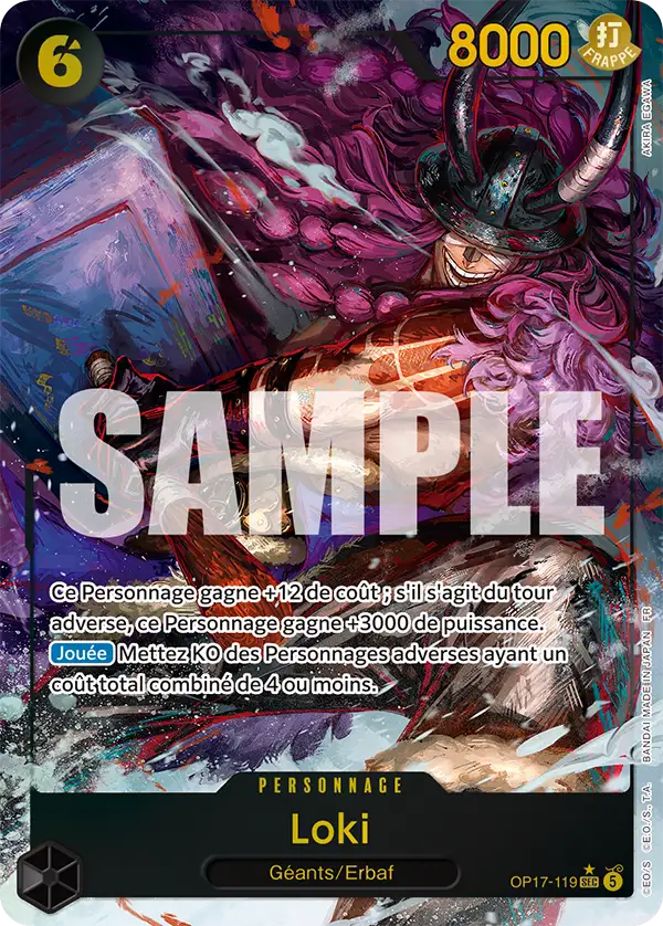 Loki (Secret Rare · Alternate Art) · The World's Strongest Warriors OP17-119 · FR
