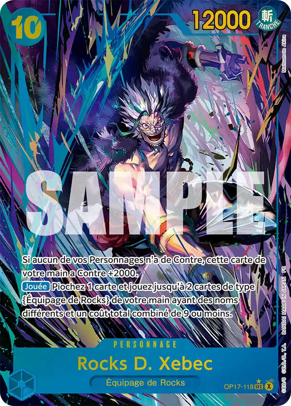Rocks.D.Xebec (Secret Rare · Alternate Art) (Rocks D. Xebec (Secret Rare · Alternate Art)) · The World's Strongest Warriors OP17-118 · FR