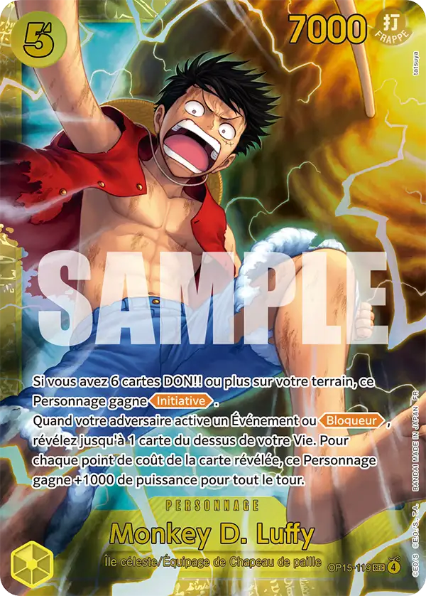 Monkey.D.Luffy (Secret Rare) (Monkey D. Luffy (Secret Rare)) · Adventure on Kami's Island OP15-119 · FR