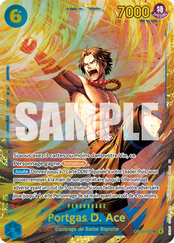 Portgas.D.Ace (119) (Treasure Cup 2026) (Secret Rare) (Portgas D. Ace (Secret Rare)) · Carrying on His Will OP13-119 · FR