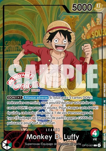 Monkey.D.Luffy (Incroyable Grevin Paris Stamp) · Carrying on His Will OP13-001 · FR