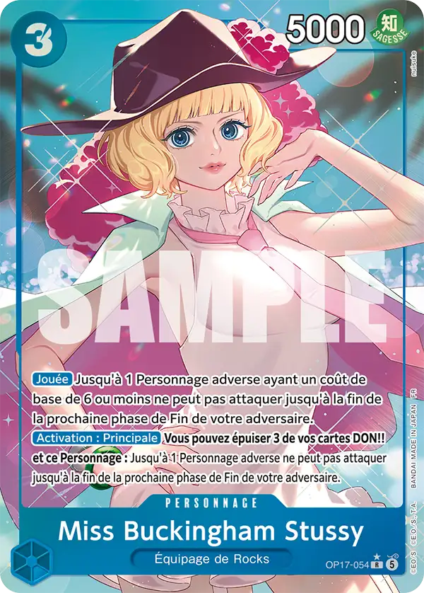 Miss Buckingham Stussy (Alternate Art) · The World's Strongest Warriors OP17-054 · FR