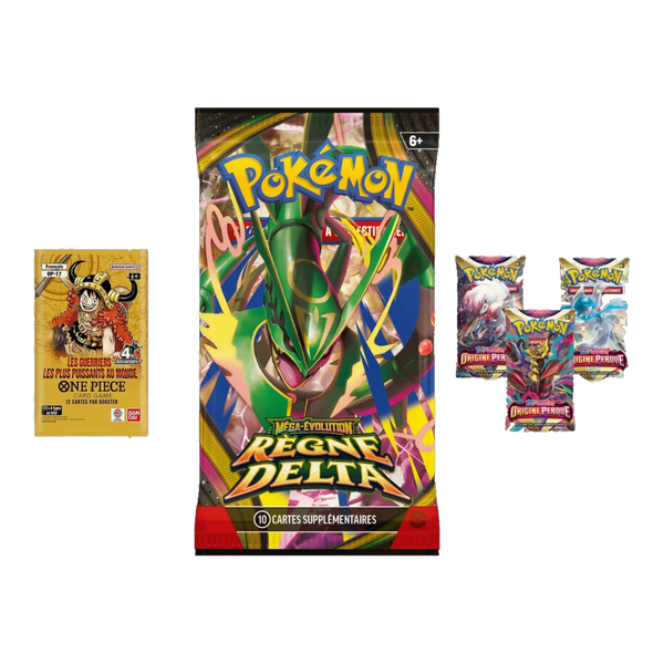 Boosters de cartes à collectionner, dont le booster Pokémon Règne Delta