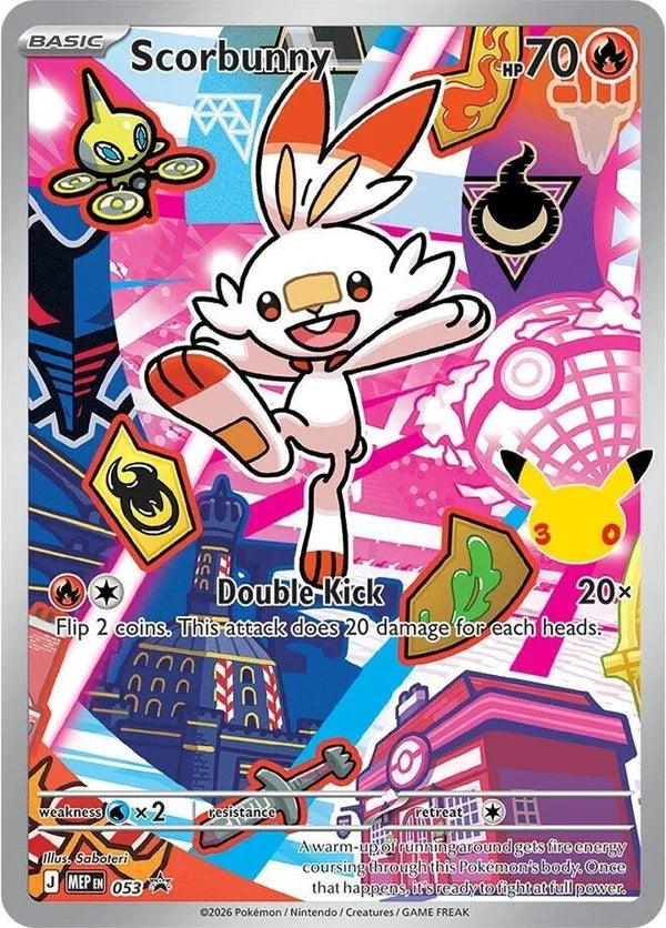 Carte Pokémon Flambino (Scorbunny) MEP 053 – version française
