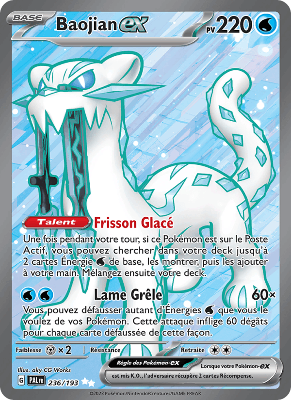 Carte Pokémon Baojian-ex (Chien-Pao ex) EAP 236/193 – version française