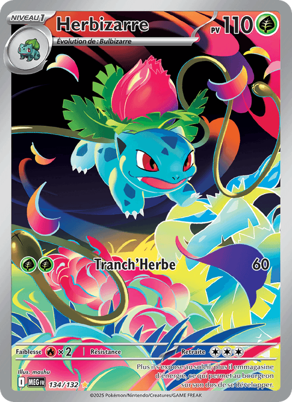 Carte Pokémon Herbizarre (Ivysaur) MEG 134/132 – version française