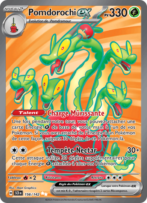 Carte Pokémon Pomdorochi-ex (Hydrapple ex) SCR 156/142 – version française
