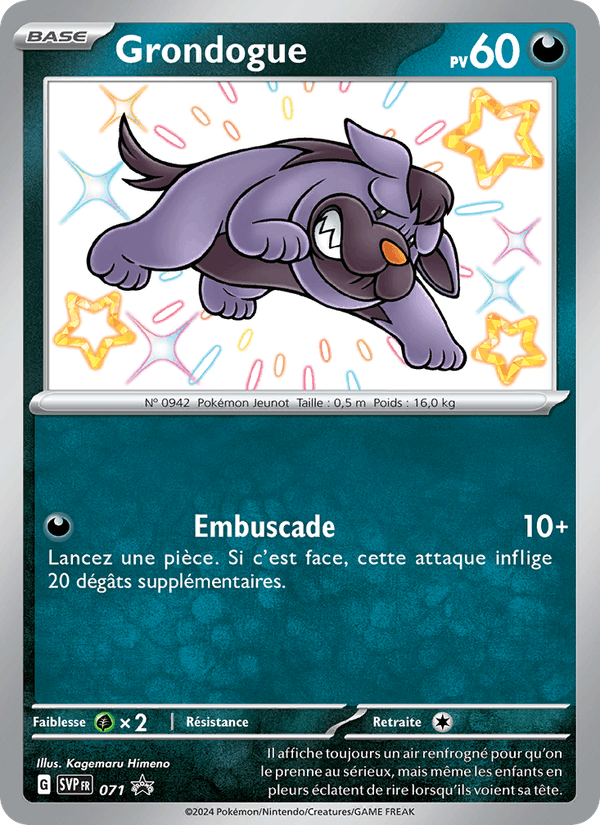 Carte Pokémon Grondogue (Maschiff) SVP 071/225 – version française