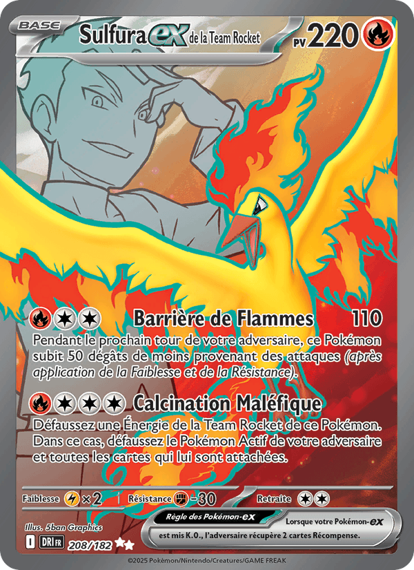 Sulfura-ex de la Team Rocket · RVD 208/182 · FR