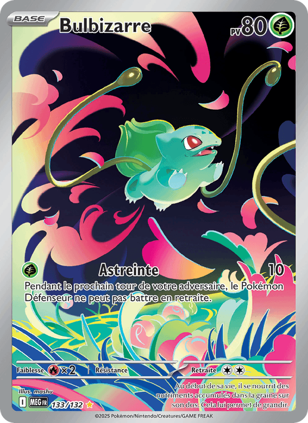 Carte Pokémon Bulbizarre (Bulbasaur) MEG 133/132 – version française