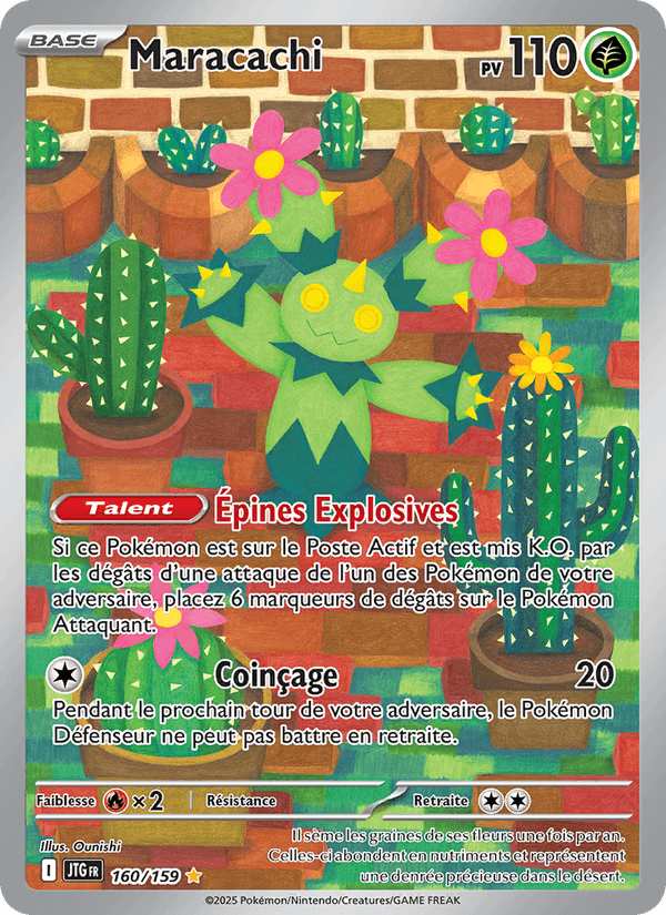 Carte Pokémon Maracachi (Maractus) JTG 160/159 – version française