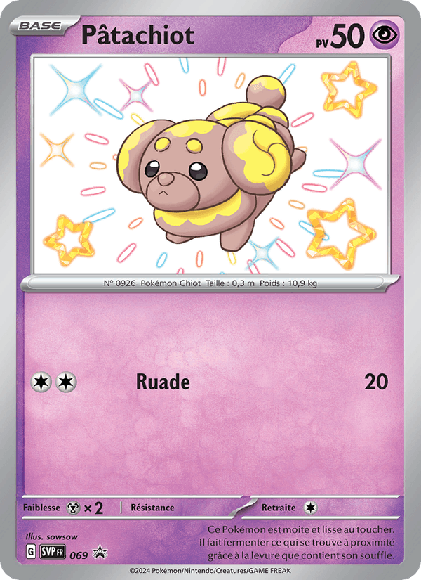 Carte Pokémon Pâtachiot (Fidough) SVP 069/225 – version française
