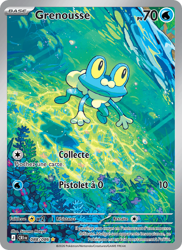 Carte Pokémon Grenousse (Froakie) CRI 088/86 – version française