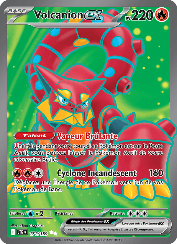Carte Pokémon Volcanion-ex (Volcanion ex) JTG 171/159 – version française