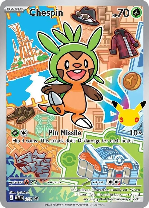 Carte Pokémon Marisson (Chespin) MEP 058 – version française