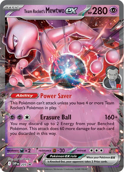 Carte Pokémon Mewtwo-ex de la Team Rocket (Team Rocket's Mewtwo ex) SVP 205/225 – version française