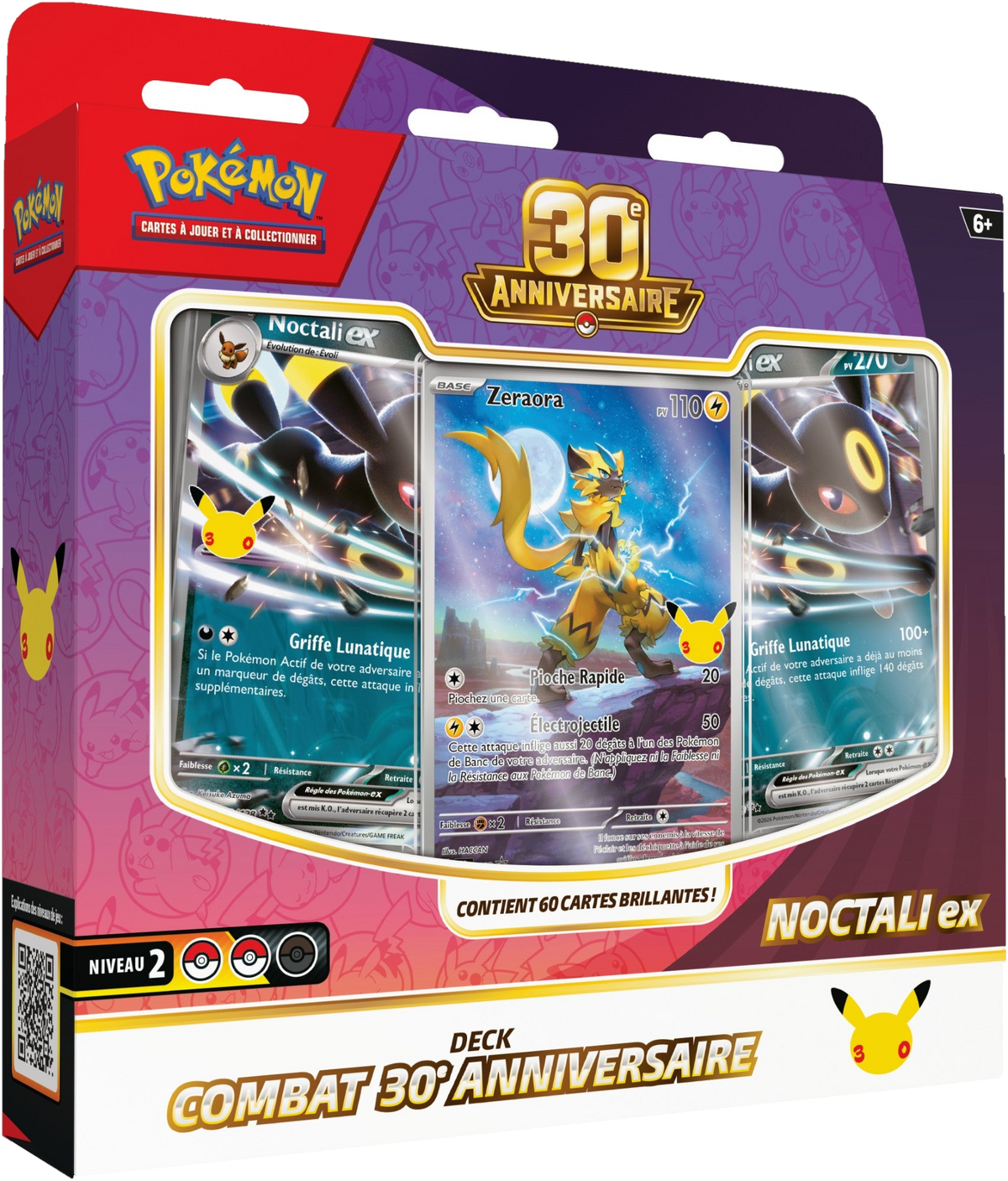 Pokémon 30e Anniversaire – Deck Combat Mentali-ex ou Noctali-ex (FR)