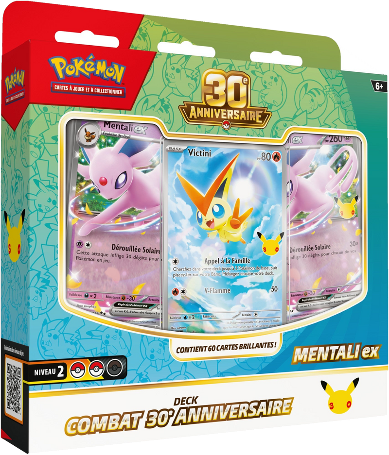 Pokémon 30e Anniversaire – Deck Combat Mentali-ex ou Noctali-ex (FR)