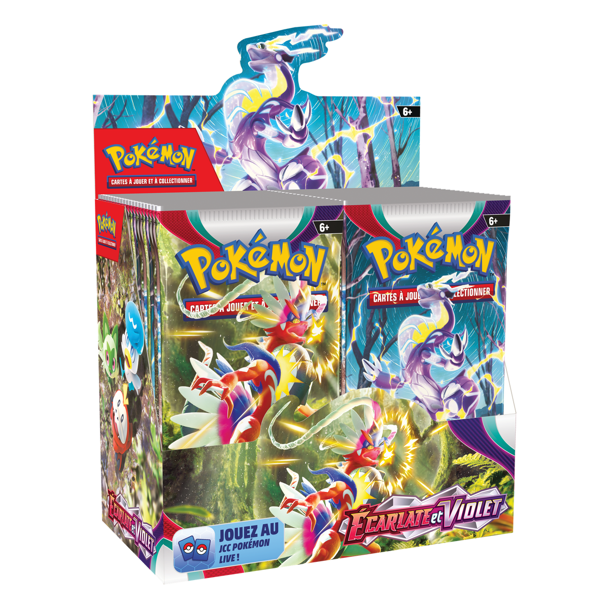 Display Pokémon Écarlate et Violet EV01 FR, vue de côté