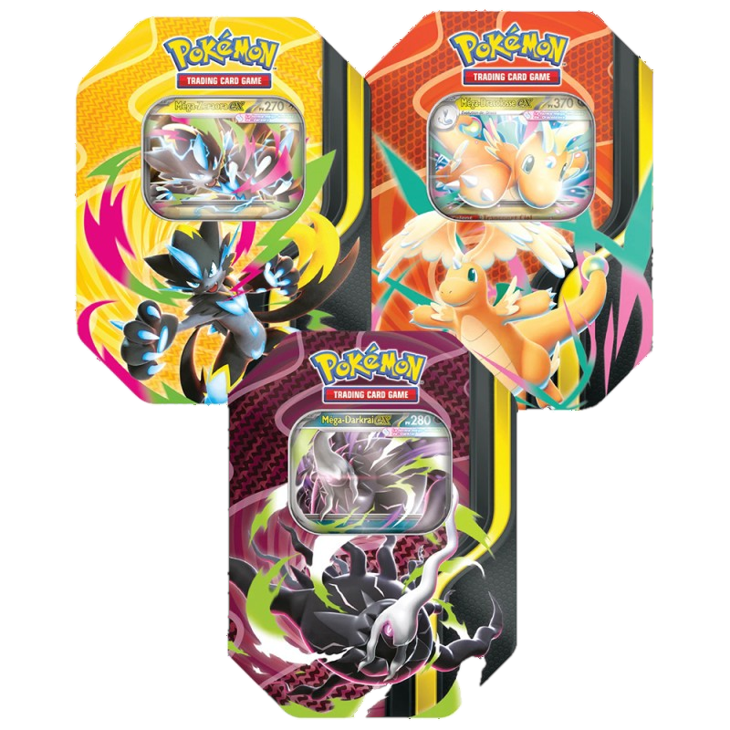 Pokémon Pokébox Méga Puissances – Méga-Darkrai-ex / Méga-Dracolosse-ex / Méga-Zeraora-ex (FR)