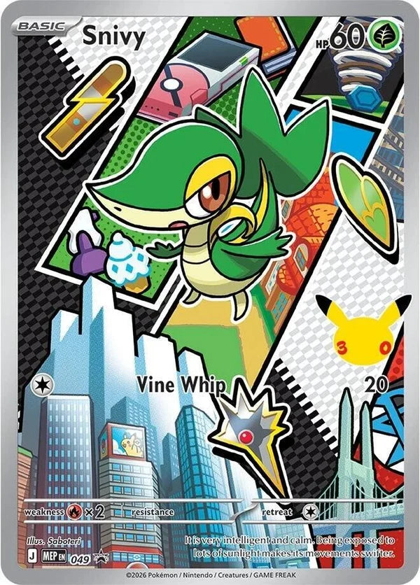 Carte Pokémon Vipélierre (Snivy) MEP 049 – version française